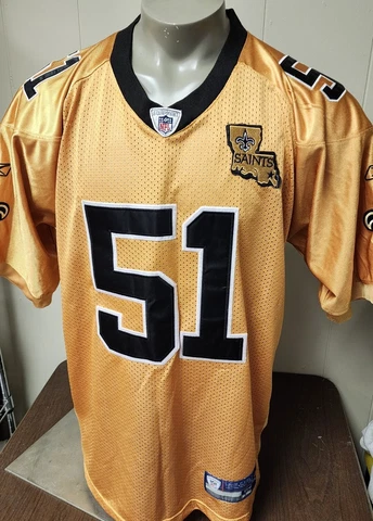 NEW ORLEANS SAINTS VILMA #51 JERSEY NFL PLAYERS SHIRT REEBOK Variant Gold 54 Cover