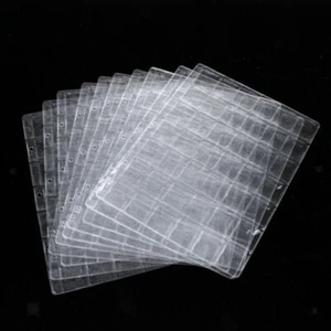 5 PCS 28mm Clear Plastic Coin Page 42 Pockets Holder Collection Protector Case - Picture 1 of 8