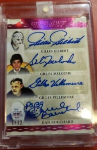 LEAF SUPERLATIVE COLLECTION #d /12 INK 8 Autos Gilbert, Resch, Bouchard, Meloche - Picture 1 of 2