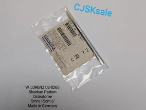 W. LORENZ 02-0265 Sheehan Pattern Osteotome 5mm 15cm 6" (NEW). - Picture 1 of 4