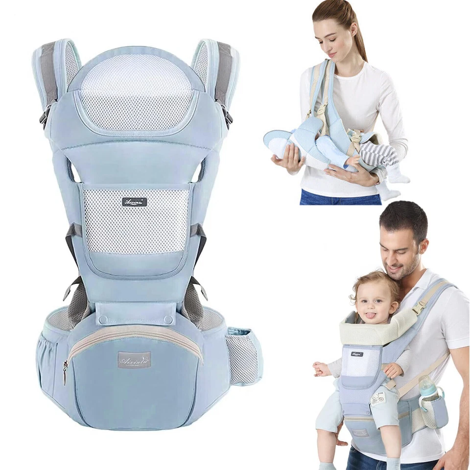 6-in-1 Baby Carrier with Hip Seat - Adjustable for Newborns to Toddlers - Image 1 of 4