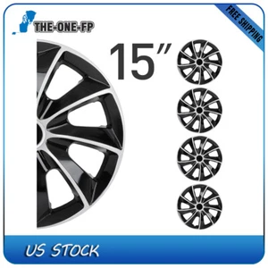 Set of 4 15 inch Wheel Cover Replacement R15 Hub Caps Universal Wheel Rim Cover - Picture 1 of 9