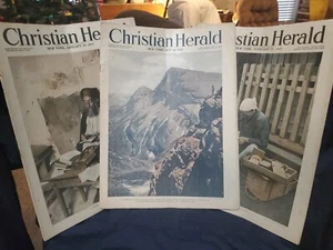 Christian Herald 1917 Lot of 3 Magazines New York Religion Christian Antique  - Picture 1 of 24