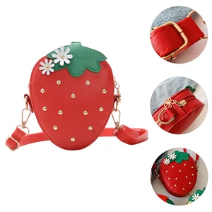 Strawberry Bag Purse Backpacks Messenger Small Shoulder Children's - Picture 1 of 12