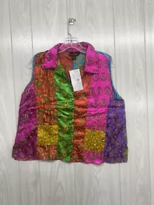 Sacred Threads Unisex Multicolor Vest Size Small/Medium New 20413 Made in India - Picture 1 of 4