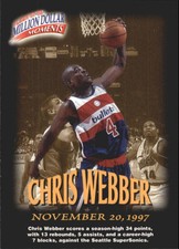 1997-98 Fleer Basketball Million Dollar Moments #21 Chris Webber