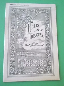 October 9 - 1905 - Hollis St. Theatre Program - Raffles The Amateur Cranksman - Picture 1 of 3