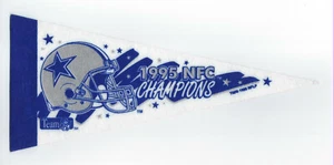 1995 Dallas Cowboys NFC Champs 9" pennant Troy Aikman Emmitt Smith Irvin SB XXX - Picture 1 of 1