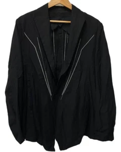 JULIUS Others 21AW EMBODY BLAZER JACKET 3 COTTON Black 747JAM1-E Used Japan 1O - Picture 1 of 4
