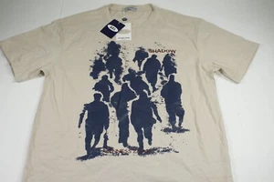 Aelfric Eden Abstraction Shadow Print T-Shirt Men's Sz M Beige NWT - Afbeelding 1 van 6