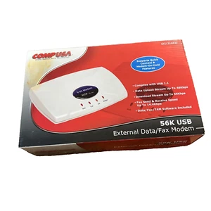 CompUSA V.92 56 Kbps Modem - USB Series | High-Speed Internet Connectivity - Picture 1 of 6