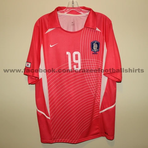 J H AHN #19 안정환 SOUTH KOREA 2002-03 home shirt Nike L pink jersey World Cup Cover