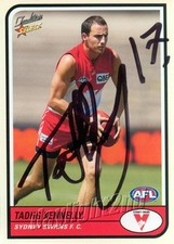 ✺Signed✺ 2005 SYDNEY SWANS AFL Premiers Card TADHG KENNELLY