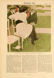 SIMPLICISSIMUS 1913 BY MARCELLO DUDOVICH BERLORENER LAG ON LINEN ORIGINAL - Picture 1 of 1