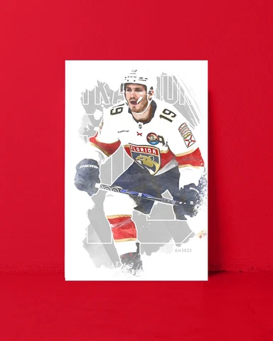 MATTHEW TKACHUK watercolor painting art print/poster FLORIDA PANTHERS FREE S&H! Cover