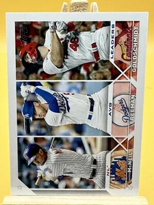 2023 Topps #43 NL AVG LDRS McNeil/Freeman/Goldschmidt Mets/Dodgers/Cardinals - Picture 1 of 2