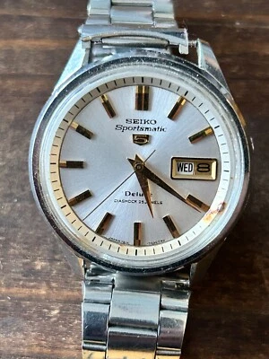 Reloj Pulsera Automático Hombre Vintage Seiko Sportsmatic 5 Deluxe 7619-7010 Foto 1 de 4