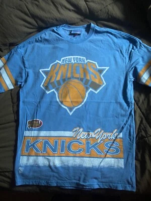 New York Knicks Vintage NBA 99 Eastern Conference Finals Mitchell Ness T size L - Image 1 of 4