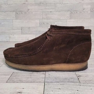 Clarks Wallabee Originals braun Wildleder Leder Mokassin Chukka Stiefel Größe 13 - Bild 1 von 9