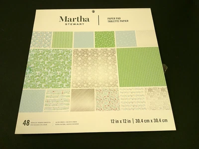 Almohadilla de papel para álbum de recortes de Navidad Martha Stewart 12 x 12 - 48 lado único - azul Foto 1 de 4
