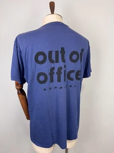 T-shirt Carhartt WIP blu grande stampa logo ufficio manica corta taglia L - Foto 1 di 16