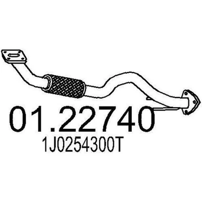 MTS Abgasrohr Auspuffrohr für VW Golf IV Schrägheck (1J1) Golf IV Variant (1J5) - Bild 1 von 4