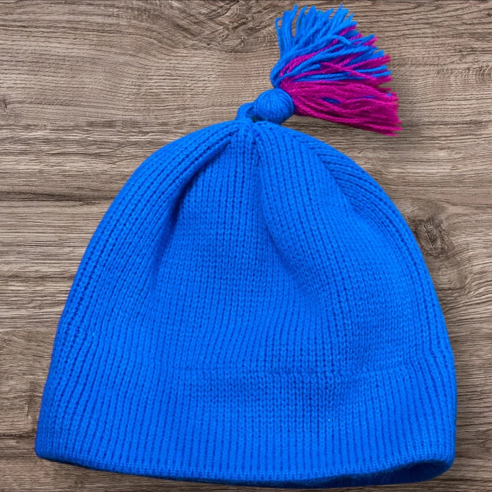 Vintage Penthouse Knits Winter Ski Hat Turquoise & Hot Pink - Image 1 of 3