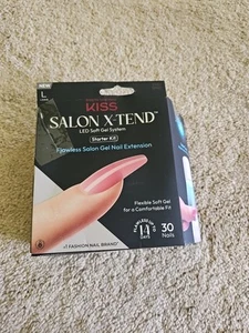 Sistema de gel suave LED KISS Salon X-tend, tono, rosa, largo, esculpido. 30 Ct. - Imagen 1 de 4