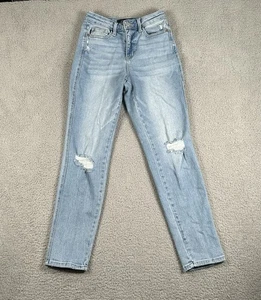 Judy Blue Jeans Damen 1/25 Distressed Star Pocket Boyfriend Light Wash Denim - Bild 1 von 15