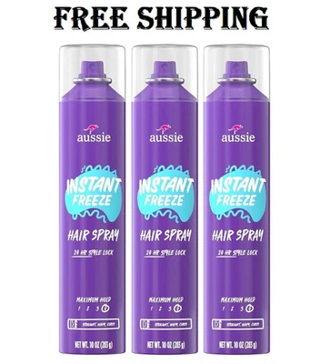 Aussie Instant Freeze Hairspray with Jojoba & Sea Kelp, Strong Hold, 10.0 oz,USA - Image 1 of 4