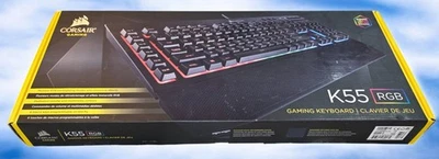 CORSAIR K55 RGB Gaming Keyboard CH-9206015-NA – New Sealed Box – Wired USB - Image 1 of 4