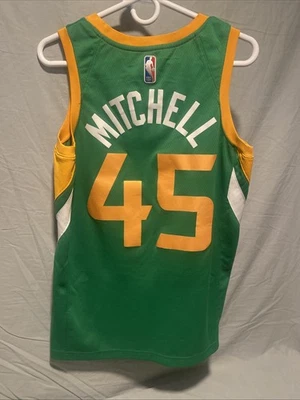 Camiseta Nike Fri-Fit Swingman Donovan Mitchell #45 Utah Jazz Verde Talla Para Hombre’s M  Foto 1 de 4