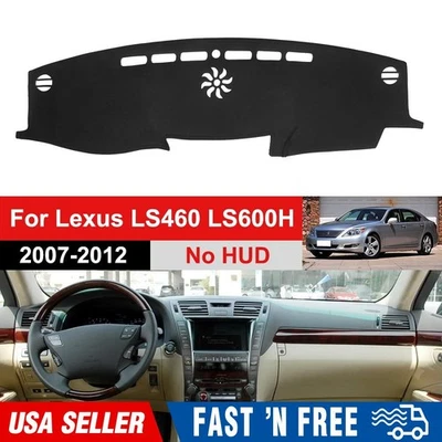 Black Dash Mat Dashboard Cover Dashmat Fit For Lexus LS460 LS600H 2006-2011 new Foto 1 de 4