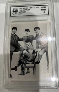 Tarjeta coleccionable vintage de nostalgia musical de The Beatles 1986 #211 gema como nueva 10 GSA - Imagen 1 de 8