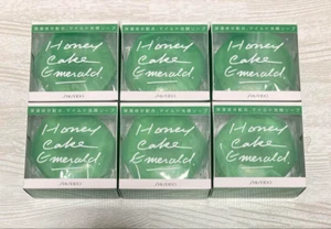 Shiseido Honey Cake Translucent Fragrance Soap 100g Emerald Set of 6 NEW Japan - Picture 1 of 4