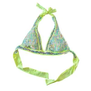 Becca by Rebecca Virtue Damen Triangel Bikini Oberteil Neon Bunt. Größe M - Bild 1 von 6