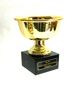 METAL GOLD CUP AWARD TROPHY SPORTS TRACK FISHING BASEBALL FOOTBALL ACHIEVEMENT - Picture 1 of 8