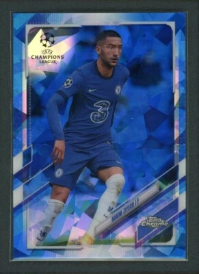 2021 HAKIM ZIYECH TOPPS CHROME UEFA CHAMPIONS LEAGUE BLUE SAPPHIRE - Image 1 of 2