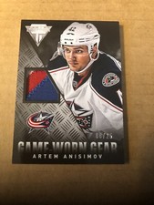 2013-14 Panini Titanium Game Worn Gear Patch #GGAAN Artem Anisimov 6/25