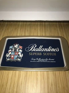 Ballantine's Superb Scotch Established 1827 VTG Metal Serving Tray 14.5" x 8" - Picture 1 of 4