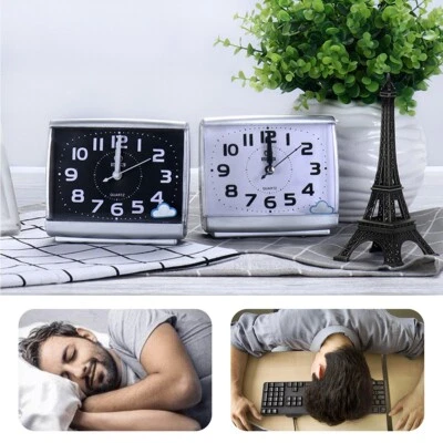 Wecker Quarz analog leise ohne Ticken Tischuhr retro-Wecker Klare Oberfläche - Bild 1 von 4