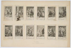 J. GOETZ (18.Jhd), Verbrechen aus Ehrsucht, 12 Blatt, nach 1784, KSt. Klassizism - Bild 1 von 4