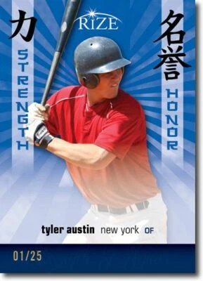 TYLER AUSTIN 2012 Rize Rookie BLUE Paragon STRENGTH & HONOR RC #/25 - Image 1 of 2