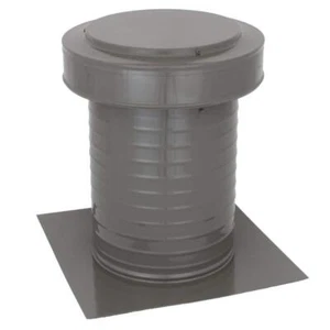 9 in. Dia Keepa Vent an Aluminum Static Roof Vent for Flat Roofs in Weatherwood - Picture 1 of 9
