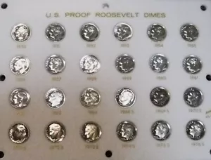 1950 thru 1964 Proof 90% Silver & 1968-S thru 1976-S Clad Roosevelt Dime Set - Picture 1 of 10