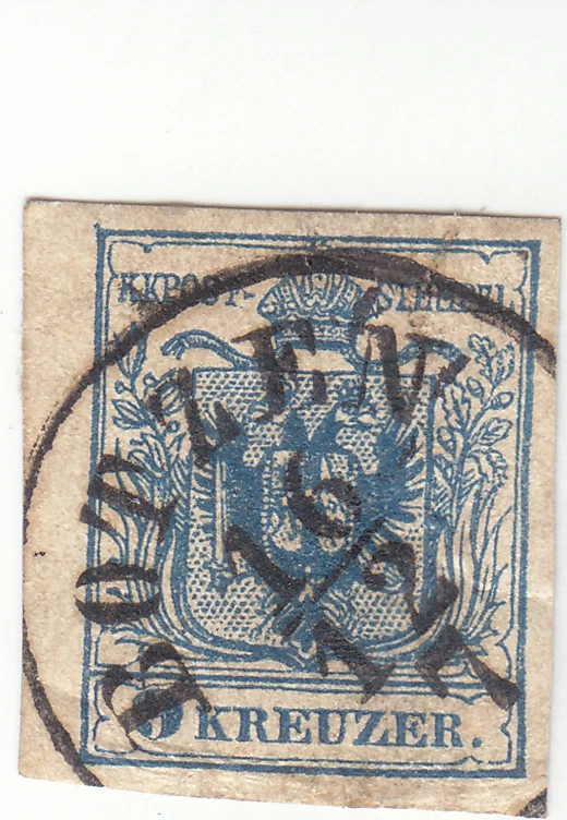 Austria #5 - 9 Kreuzer Azul - Usado Foto 1 de 1