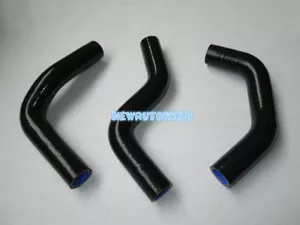 BLACK SILICONE RADIATOR HOSE FOR SUZUKI SWIFT 1.3 G13 GTI FIT 1989-2000 95 MK2/3 - Picture 1 of 6