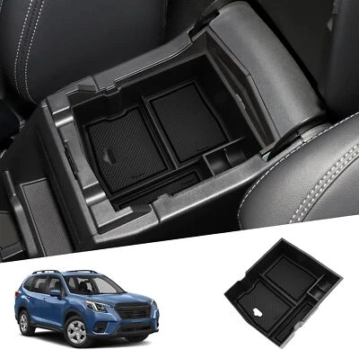 Bandeja organizadora de consola central Fit 2019-2024 Subaru Forester reposabrazos caja de almacenamiento Foto 1 de 4