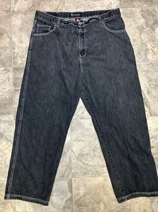 Vintage Dtek Jeans 44/32 Black Y2k Hip Hop Skater Hipster Streetwear - Picture 1 of 17