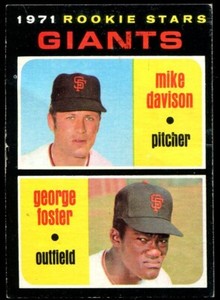 1971 TOPPS GEORGE FOSTER #276 GIANTS ROOKIE RC STARS MIKE DAVISON SD FR-PR